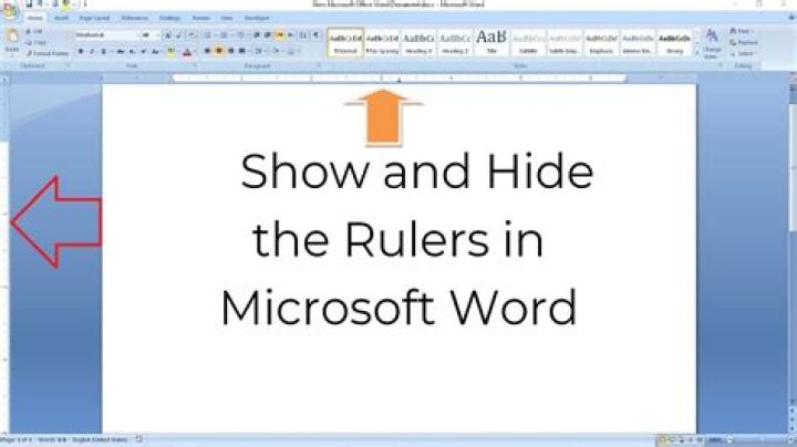 How to show and hide the rulers in microsoft word