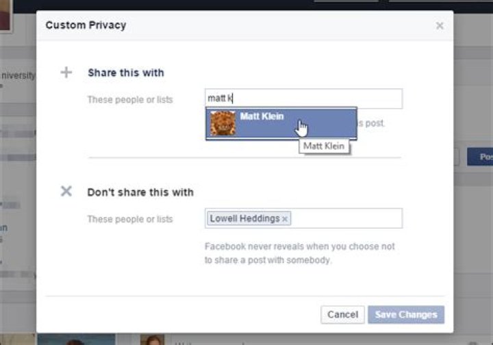 How to show or hide facebook posts for certain people