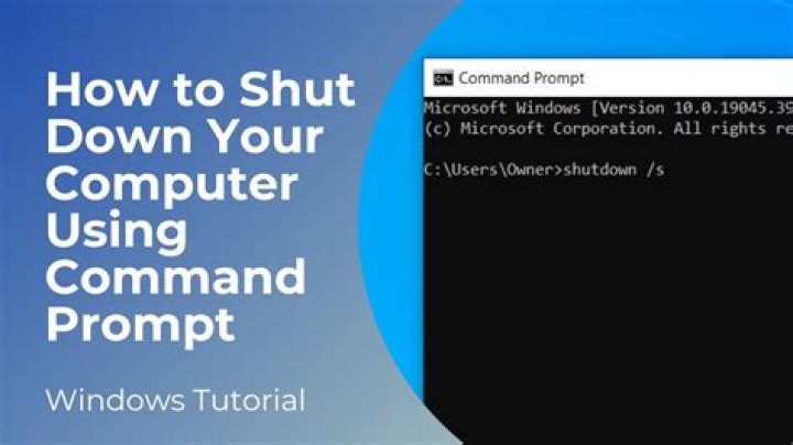 How to shut down your windows 10 pc using command prompt