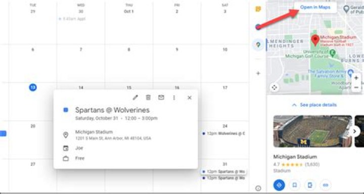 How to stop google calendar from opening maps in the sidebar