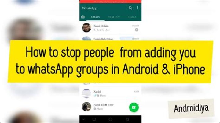 How to stop people from adding you to whatsapp groups on iphone and android
