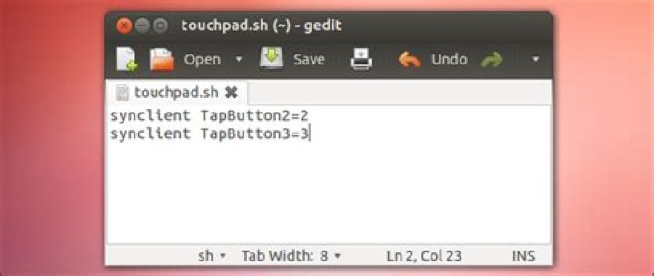 How to swap the two and three finger touchpad tap actions on ubuntu