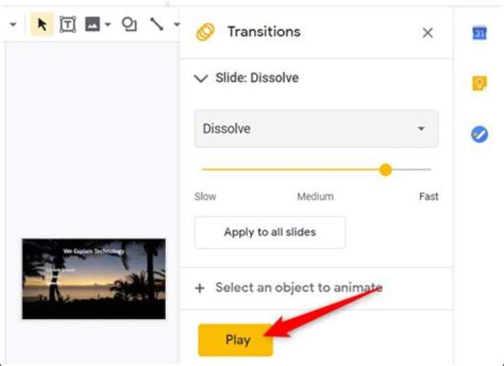 How to use google slides animated transitions