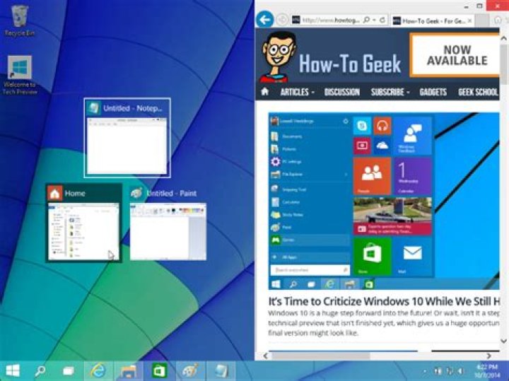 How to use snap assist and 2×2 snap on windows 10