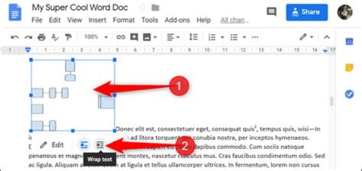 How to wrap text around images in google docs