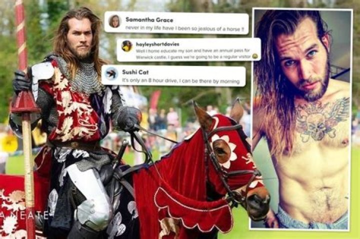 Hunky castle jouster bombarded with saucy messages from lusty ladies