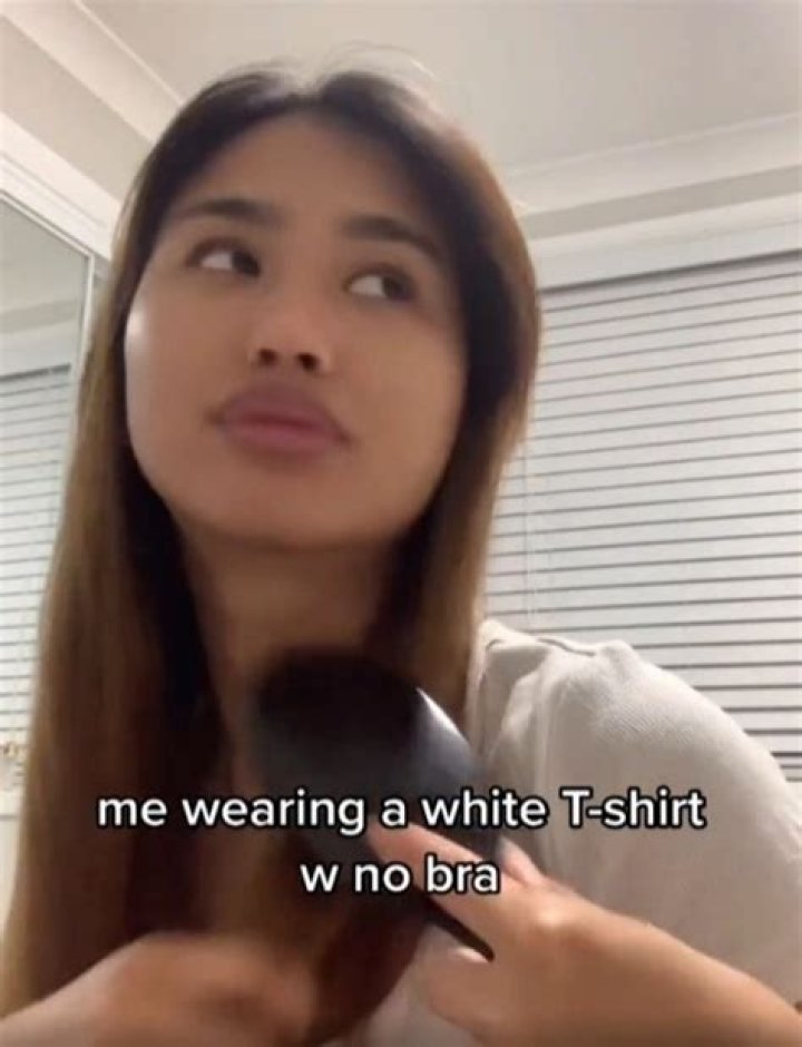 I don’t wear a bra even with white T-shirts - it shows a lot but I really don’t care