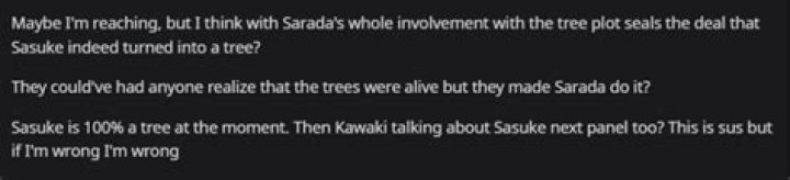 Insane Theory Says Sasuke Has Turned into a Tree