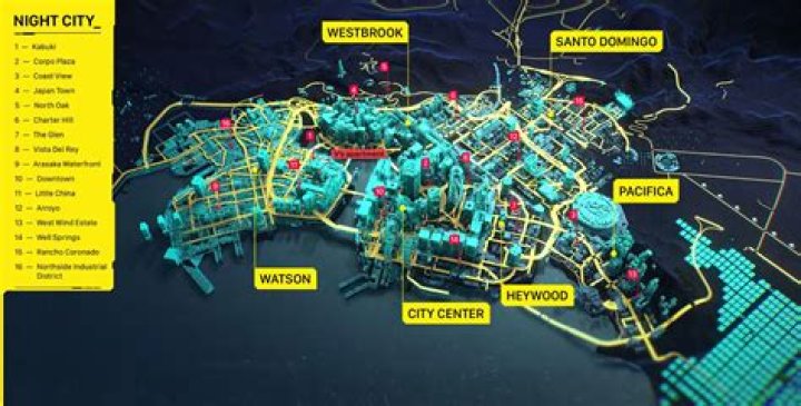 Interactive Guide Map of Night City Released