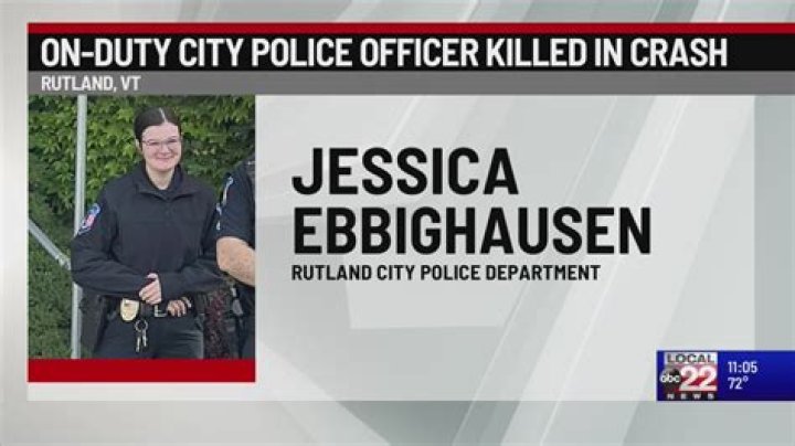 Jessica Ebbighausen Car Accident: Rutland Police Officer, Jessica Ebbighausen Killed in “Tragic” Car Crash While on Duty