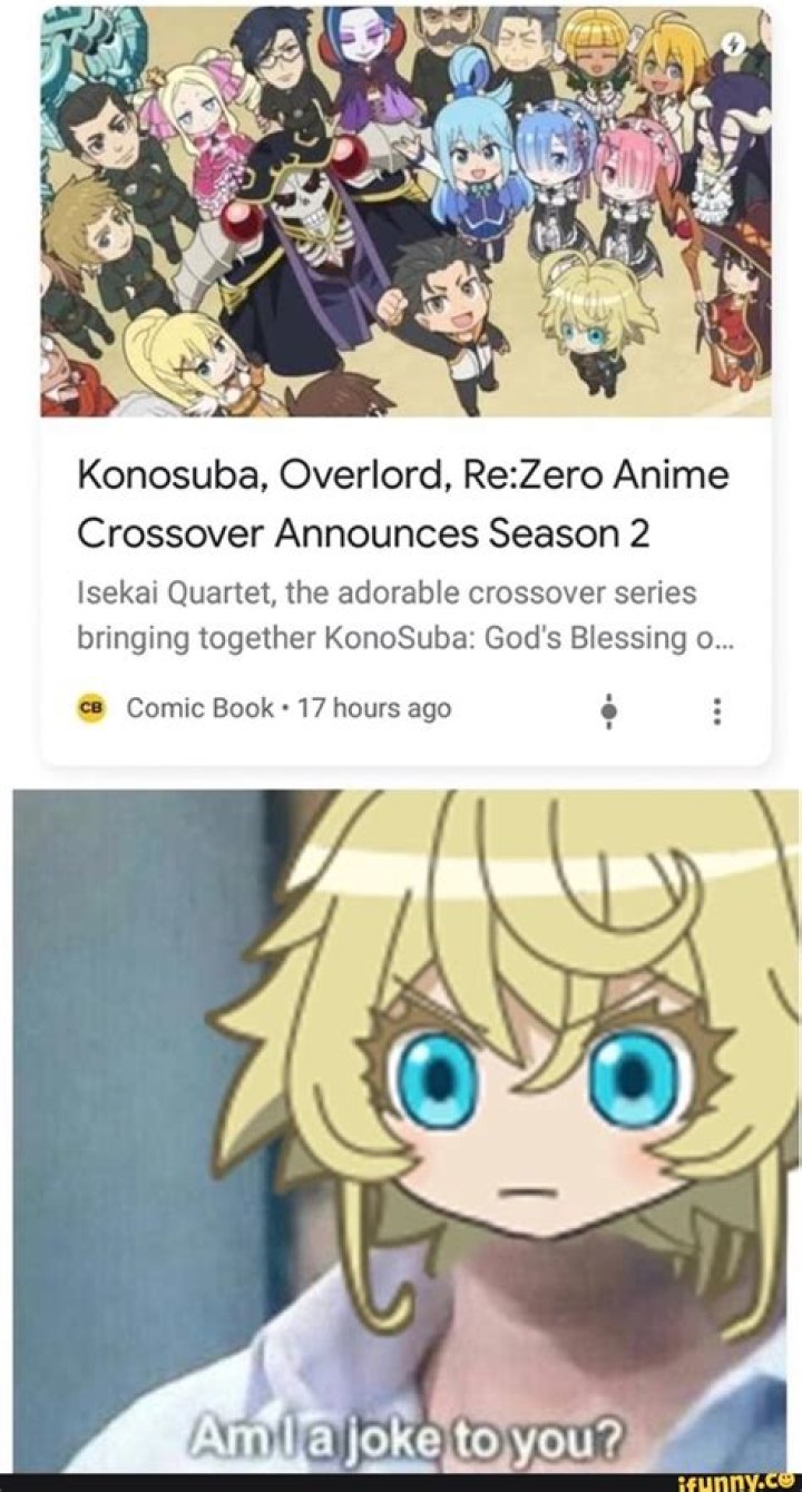 Konosuba, Overlord, Re:Zero Anime Crossover Announces Season 2