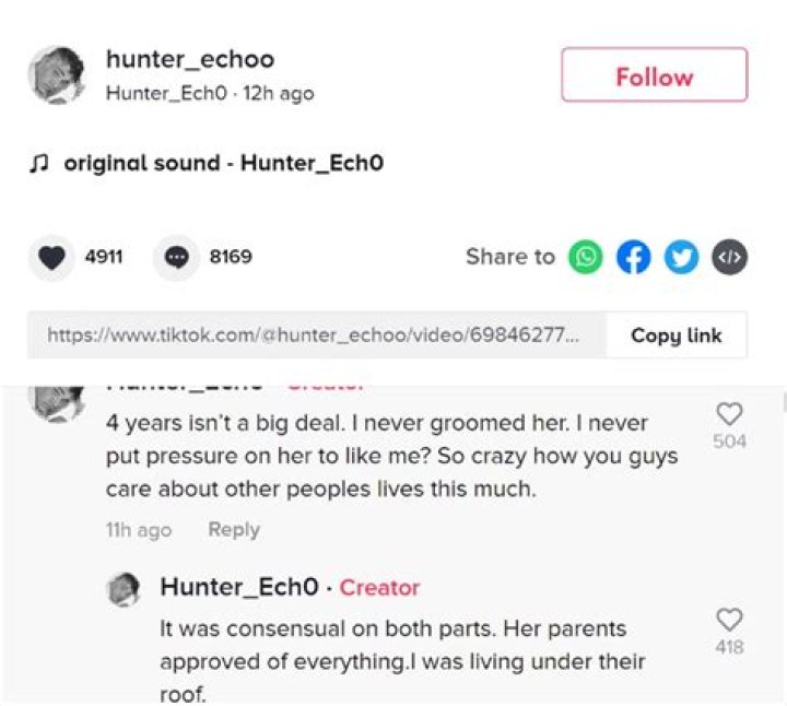 Millie Bobby Brown responds to Hunter Echo Ecimovic’s ‘dishonest’ comments