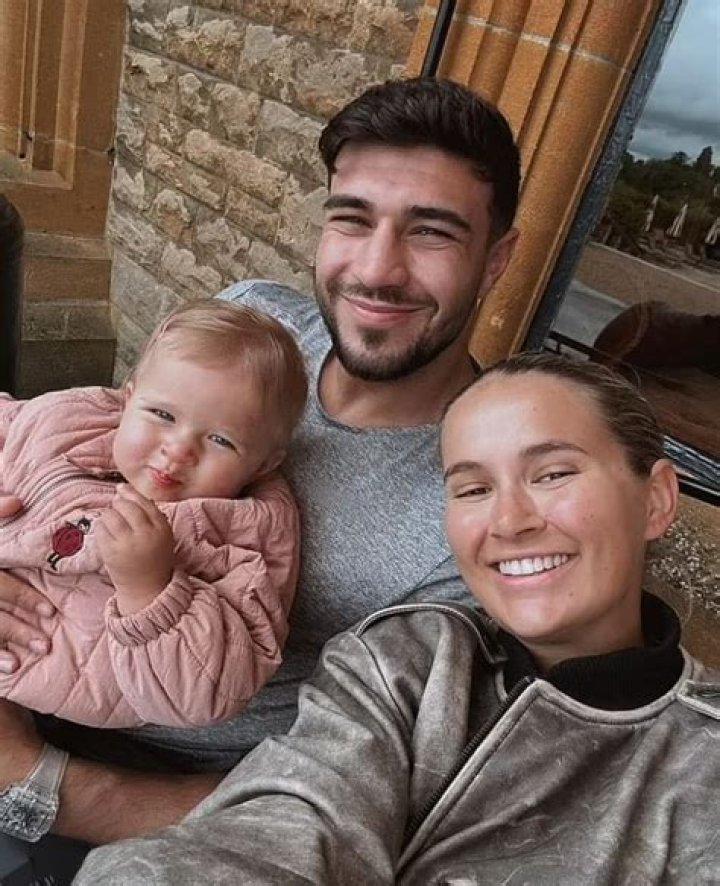 Molly-Mae Hague shows off 'Tommy' necklace after Tommy Fury leaves her in the UK for fight in the US