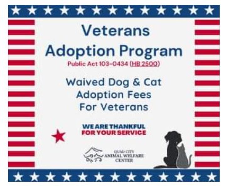 New Illinois law gives veterans free pet adoptions