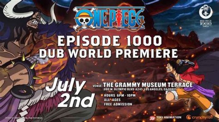 One Piece Announces Episode 1000 Dub Premiere at Anime Expo