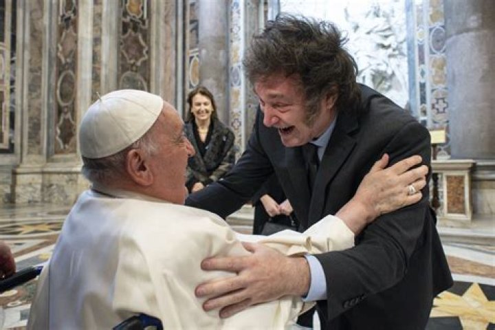 Pope and Argentine President Milei embrace after pontiff canonizes Argentina’s first female saint