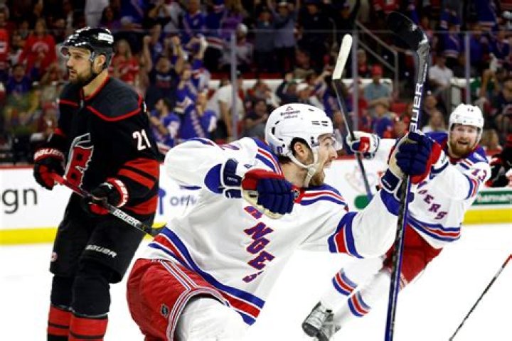 Rangers oust Hurricanes 6-2 in Game 7, reach Eastern finals