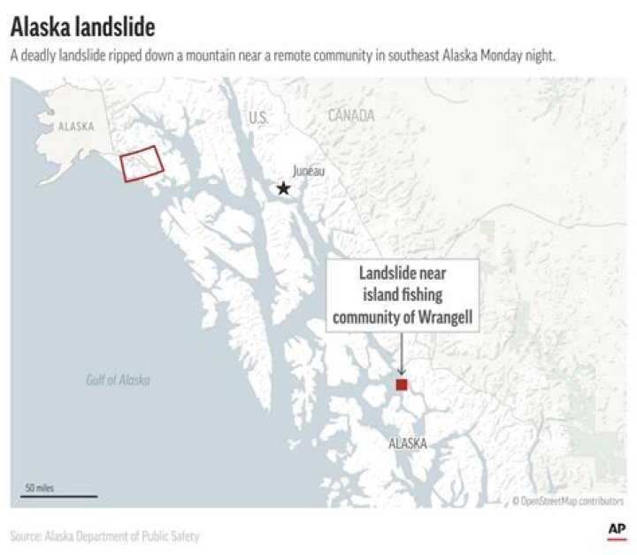 Search continues for the missing after landslide leaves 3 dead in Alaska fishing community