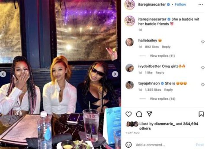 ‘She Not Wearing the Ring Nomo’: Reginae Carter Enjoys a Girls’ Night Amid Rumors She and Boyfriend Armon Warren Split