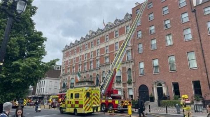 Sixty firefighters rush to battle fire at high-rise block of flats in London
