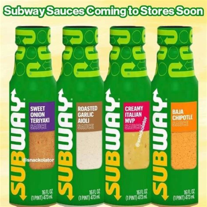 Subway Releasing Its Sauces in Stores