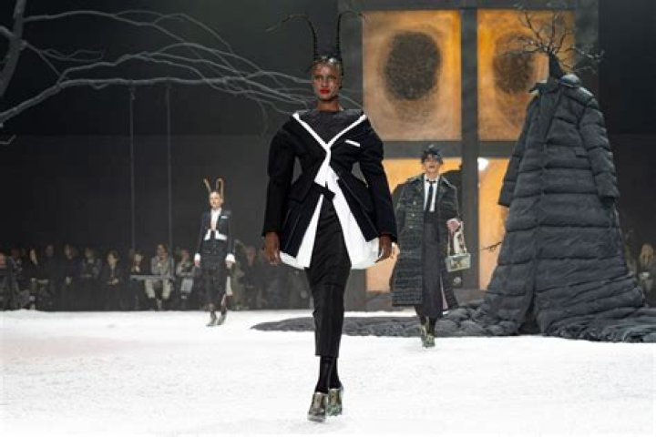 Thom Browne closes out NY Fashion Week with a black-and-white flourish and a nod to Edgar Allan Poe