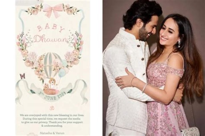 Varun Dhawan kisses wife Natasha Dalal's baby bump as they announce first pregnancy; don't miss furball Joey