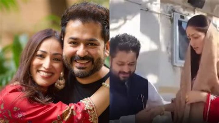WATCH: Pregnant Yami Gautam beams in joy after hubby Aditya Dhar offers pillow at event; fans are in awe