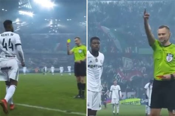 Watch sensational moment ref calls back player from dressing room to show him straight red after VAR overturns second yellow