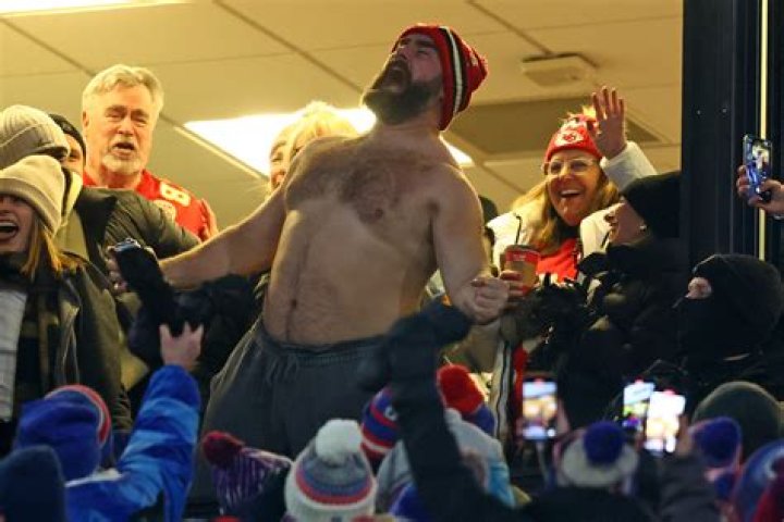 What Led To Jason Kelce's Shirtless Celebration In Front Of Taylor Swift?