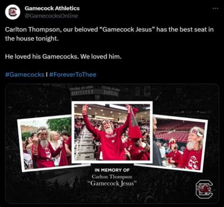 Who Was Gamecock Jesus? Carlton Thompson Obituary And Death