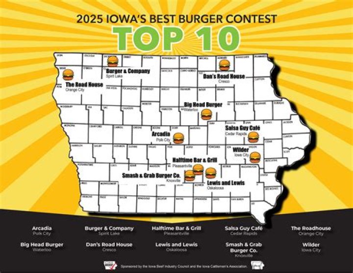 Wilton spot among 10 nominees for best burger in Iowa