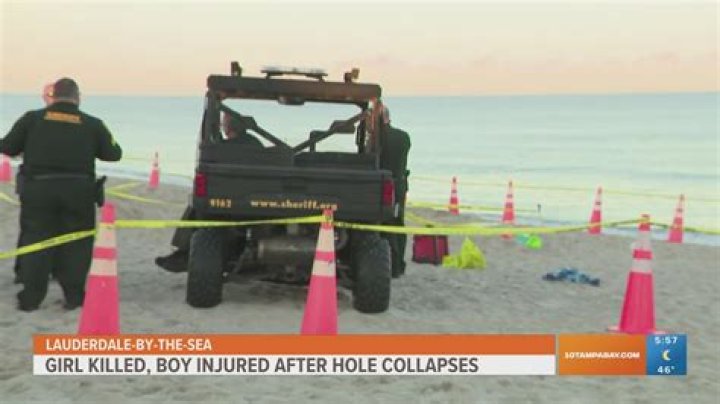 Young girl killed when a hole she dug in the sand collapsed on a Florida beach, authorities said
