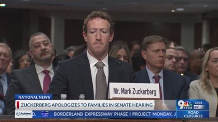 Zuckerberg directly apologizes to families during Senate hearing